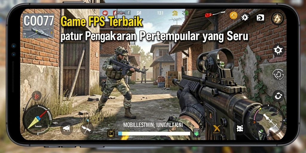 Tampilan gameplay FPS yang intens dan mendebarkan di COO77.
