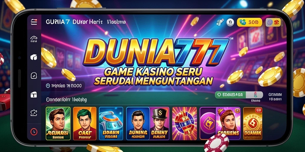 Tangkapan layar DUNIA777 menampilkan gameplay Kasino yang mendebarkan dan interaktif.