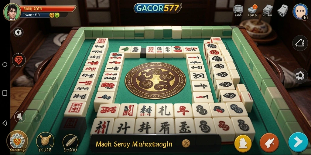 Tampilan gameplay Mahjong menegangkan dan penuh strategi.