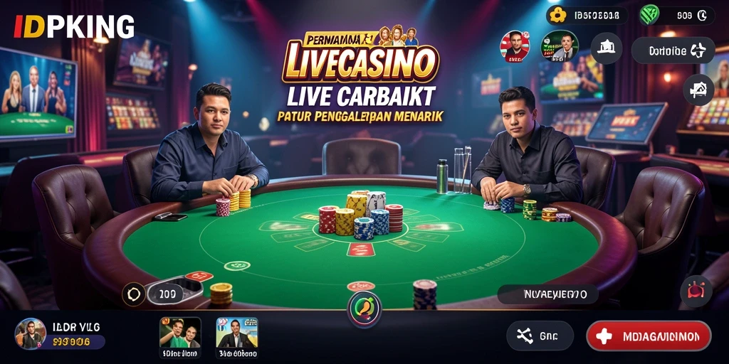 Tampilan screenshot gameplay IDPKING menunjukkan suasana kasino yang mendebarkan.
