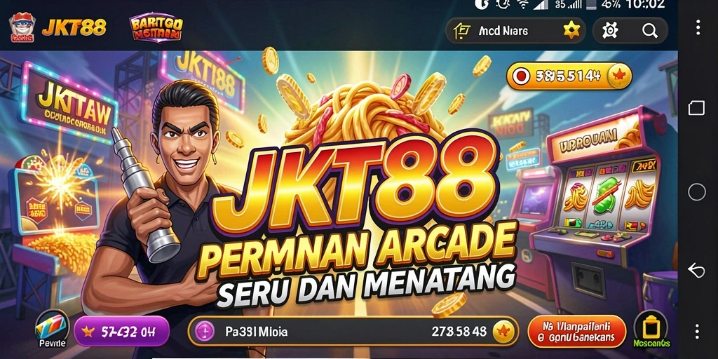 Screenshot gameplay JKT88 menampilkan aksi seru dalam permainan arcade.
