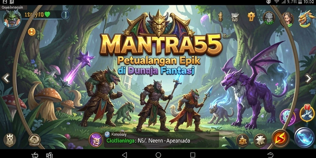 Tangkapan layar utama menunjukkan aksi memukau dalam gameplay RPG.