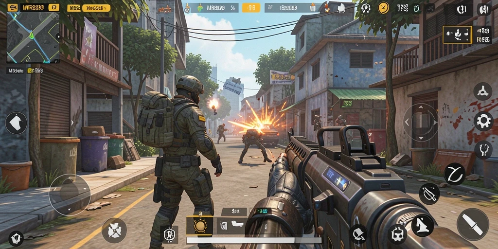 Tampak aksi seru di gameplay TPS MR888.